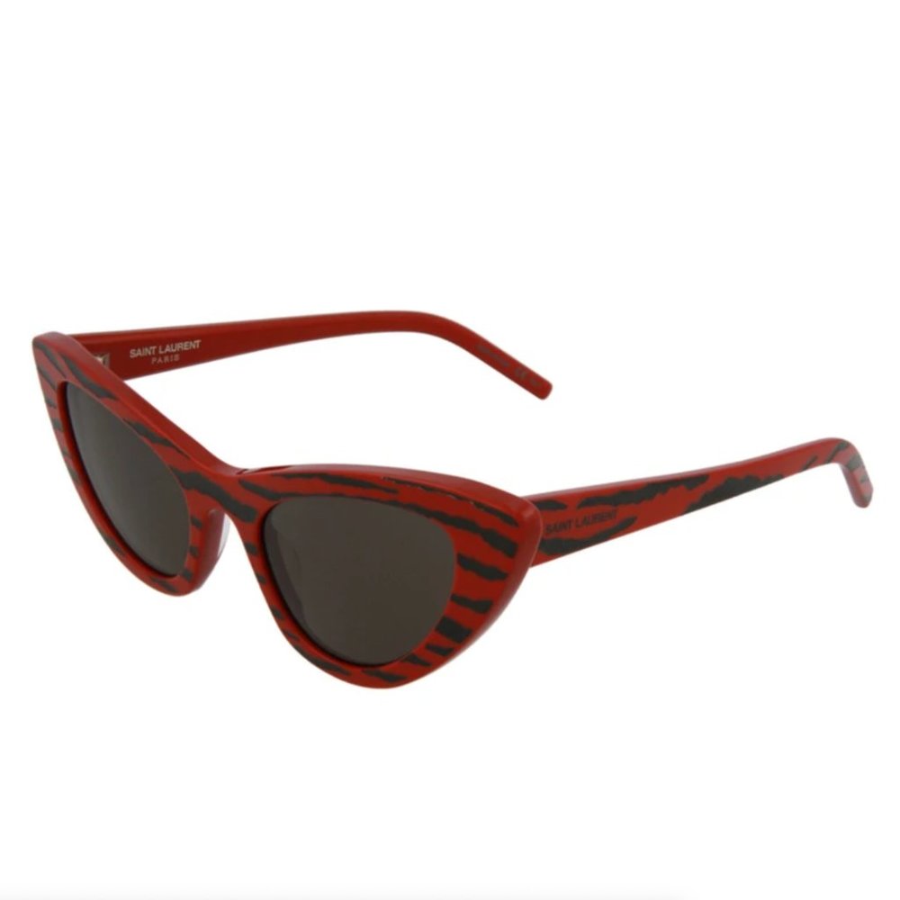 Saint Laurent Women's Zebra Print Red Sunglasses!